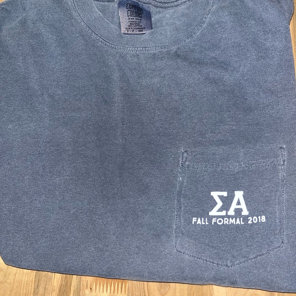 Comfort Colors Slate Blue Sigma Alpha Long sleeve